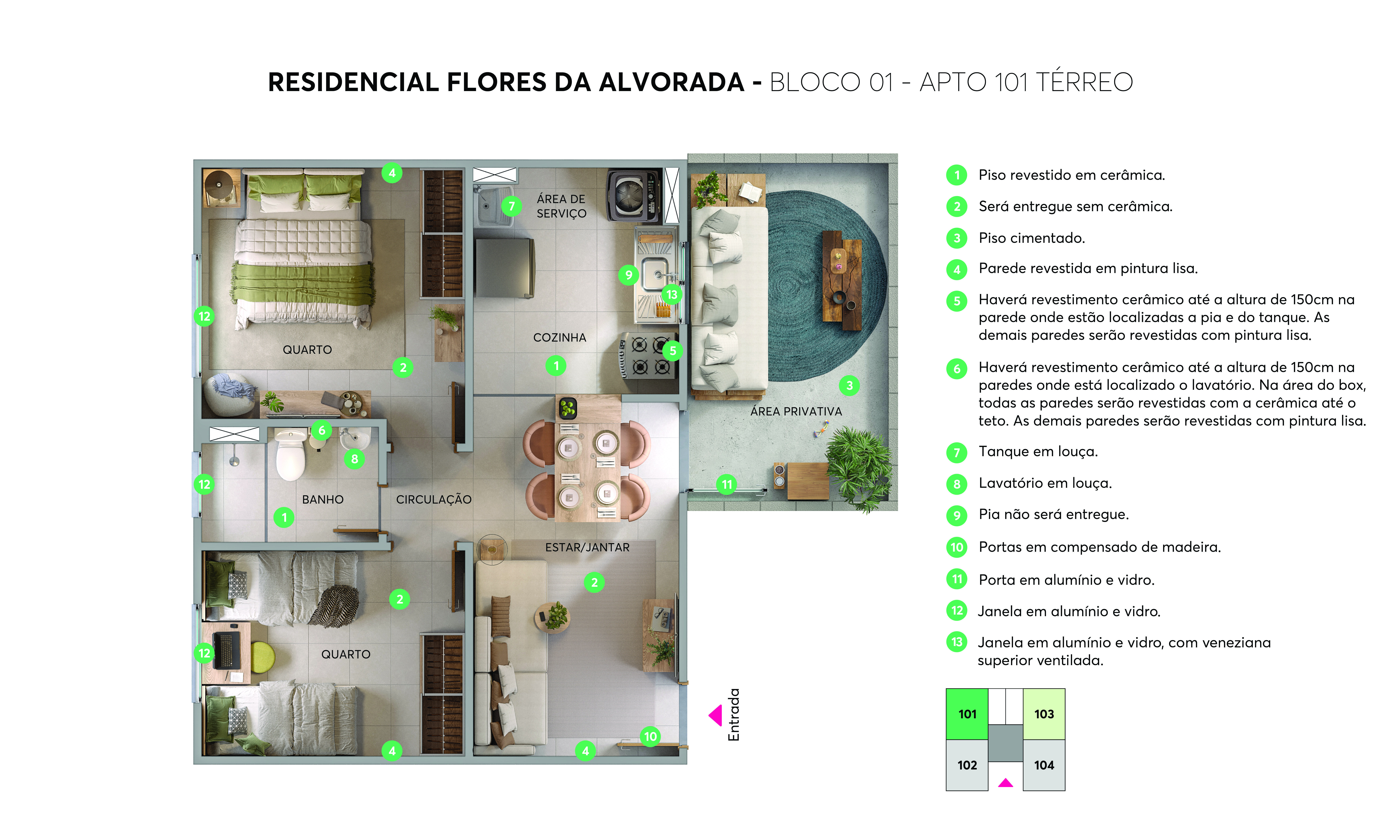 Planta Resid. Flores da Alvorada MRV Palhoça