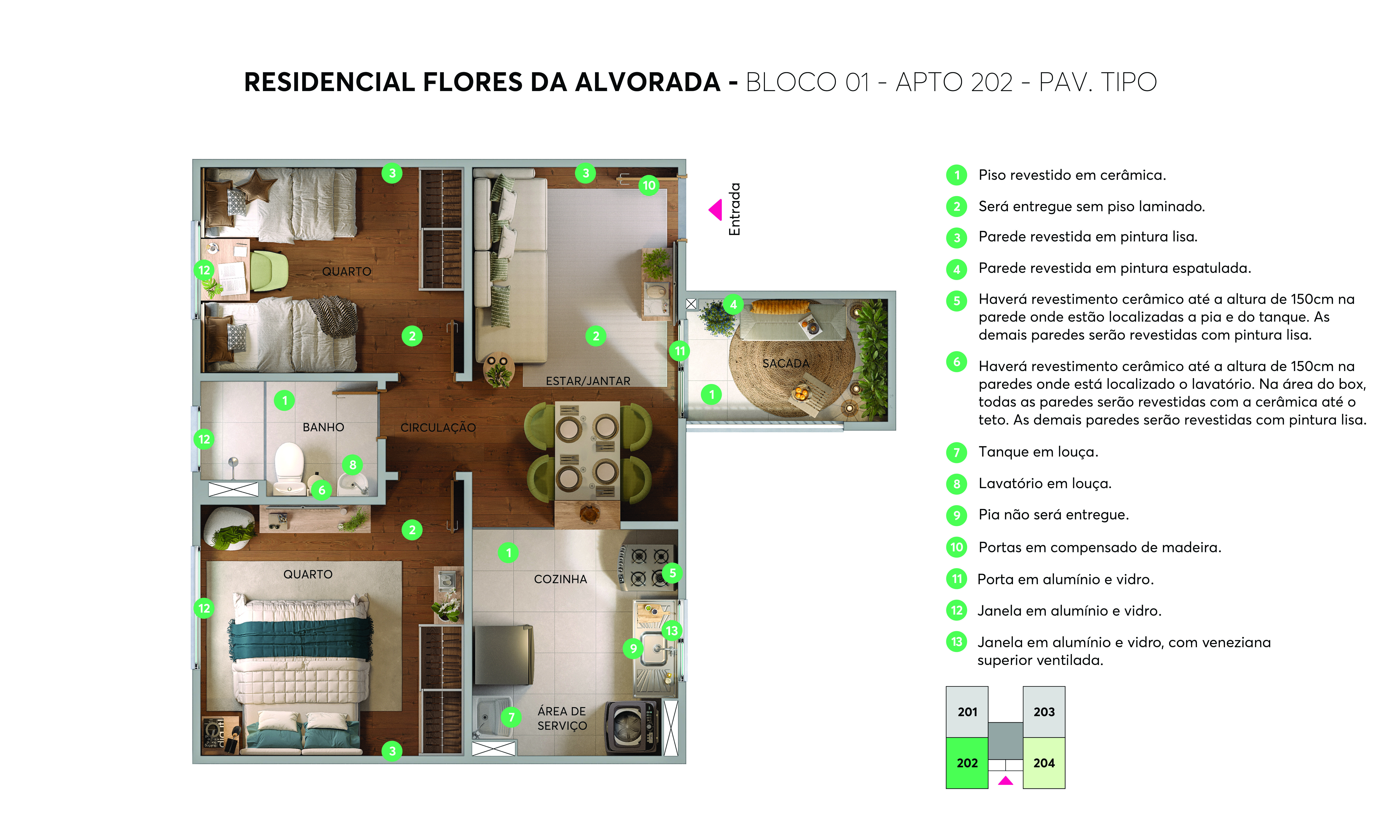 Planta Resid. Flores da Alvorada MRV Palhoça
