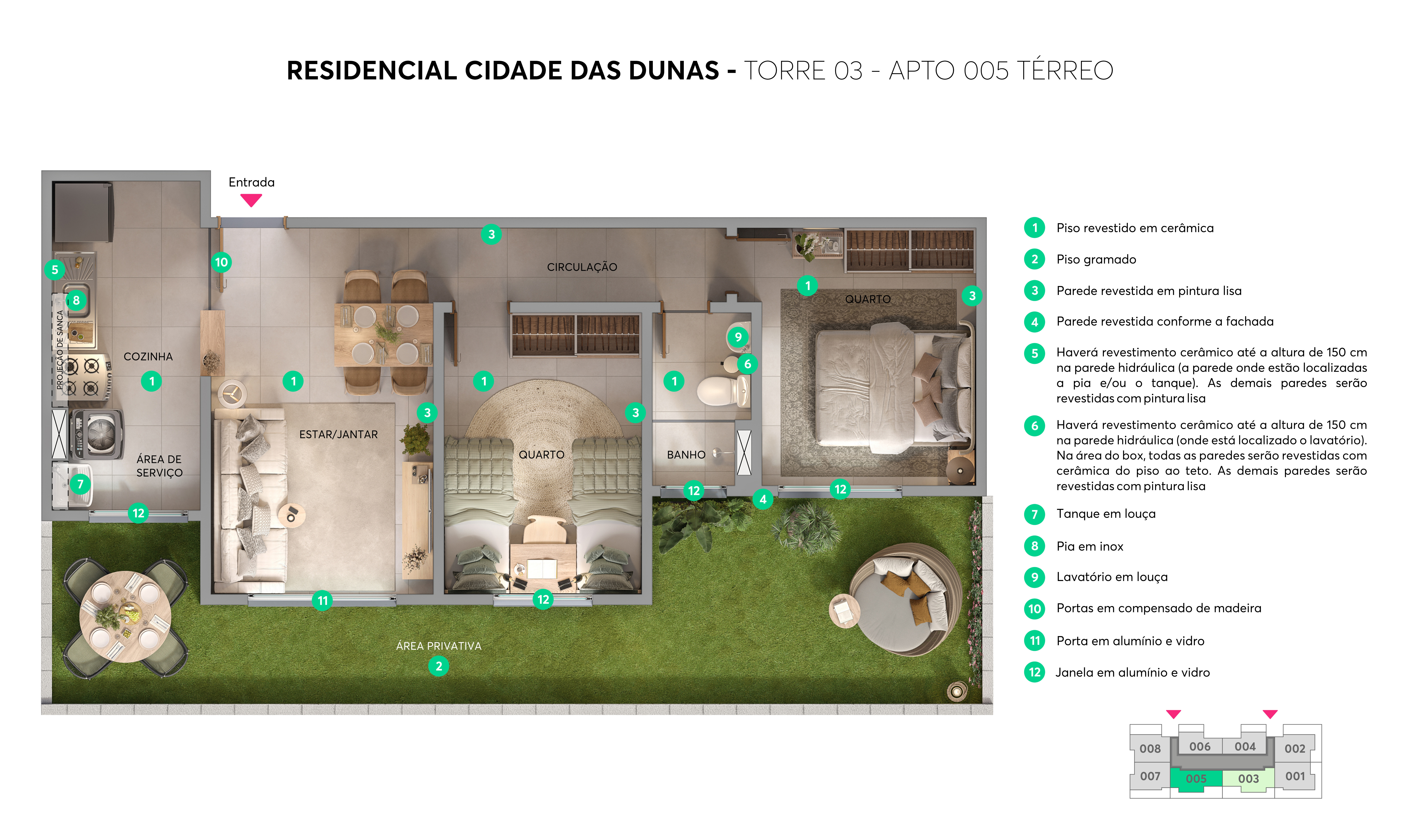 Residencial Cidade das Dunas - Torre 03 - Aptp. 005