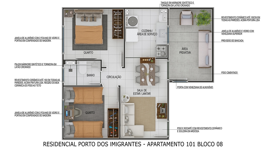 Planta Porto dos Imigrantes MRV São Leopoldo