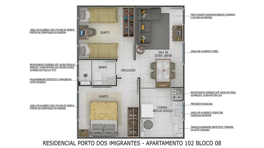 Planta Porto dos Imigrantes MRV São Leopoldo