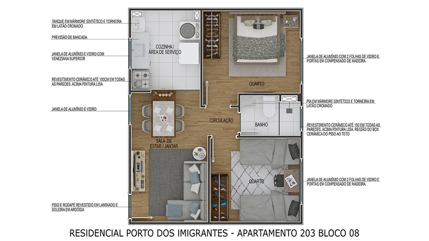 Planta Porto dos Imigrantes MRV São Leopoldo