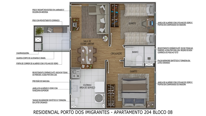 Planta Porto dos Imigrantes MRV São Leopoldo