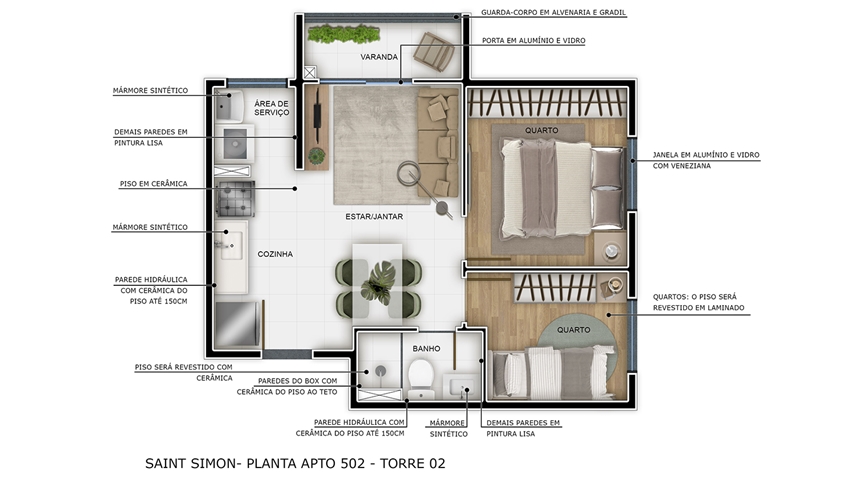 Planta Saint Simon MRV São Paulo