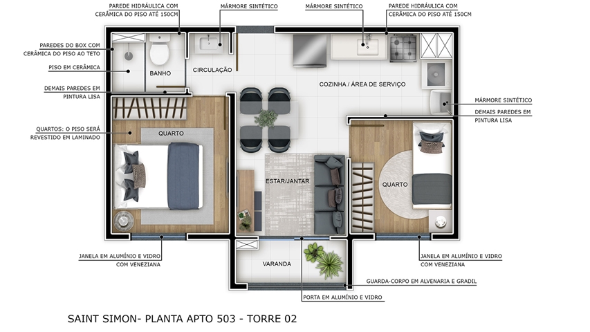 Planta Saint Simon MRV São Paulo