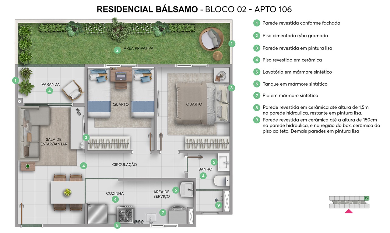 Planta Bálsamo MRV Rio de Janeiro