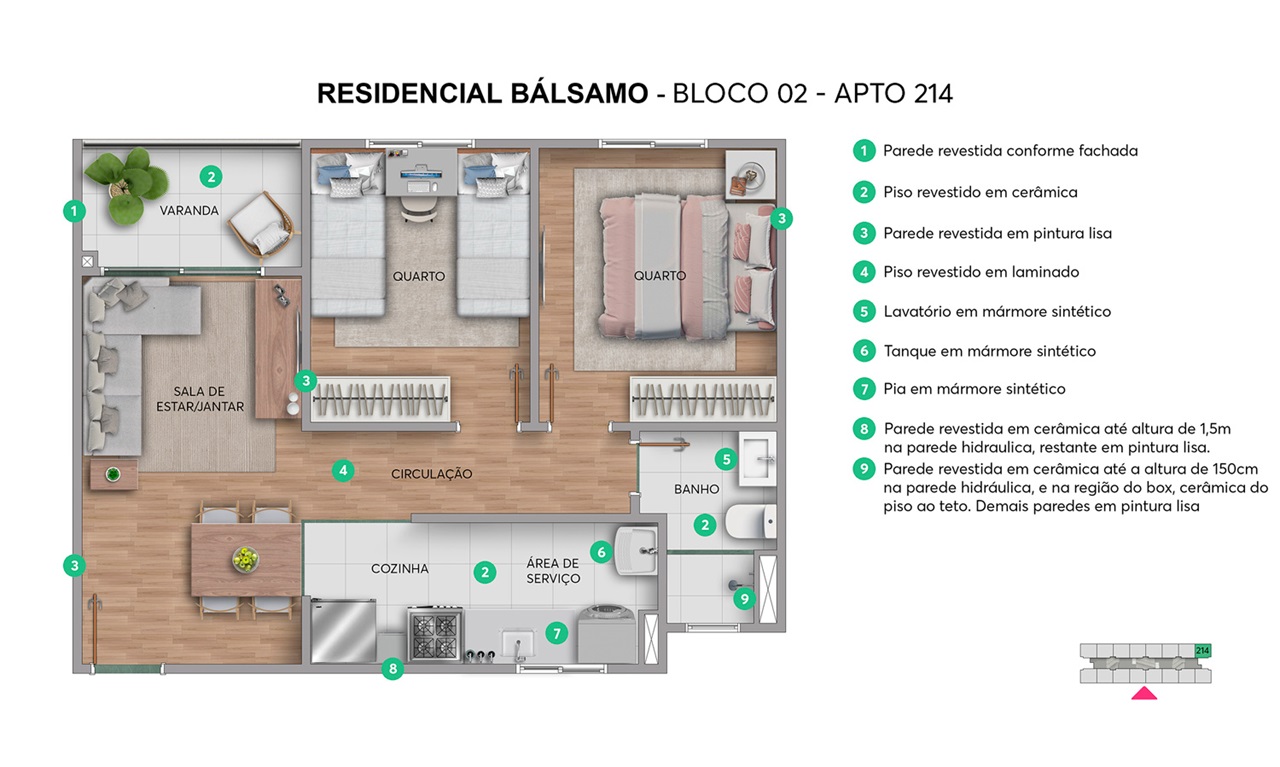 Planta Bálsamo MRV Rio de Janeiro