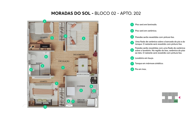 Planta Moradas do Sol MRV Sete Lagoas