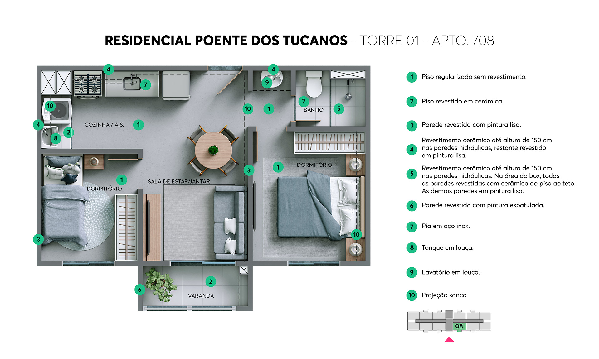 Planta Poente dos Tucanos MRV São Paulo