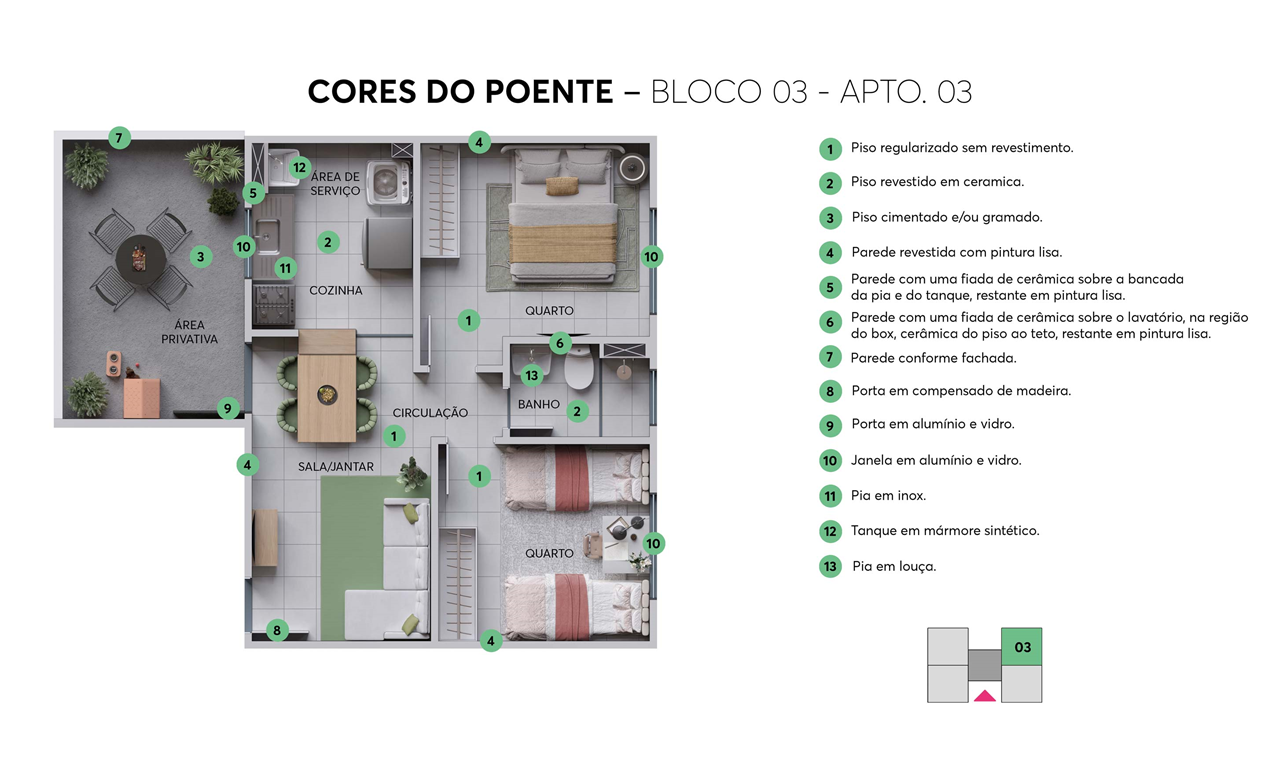 Planta Cores do Poente MRV Campinas