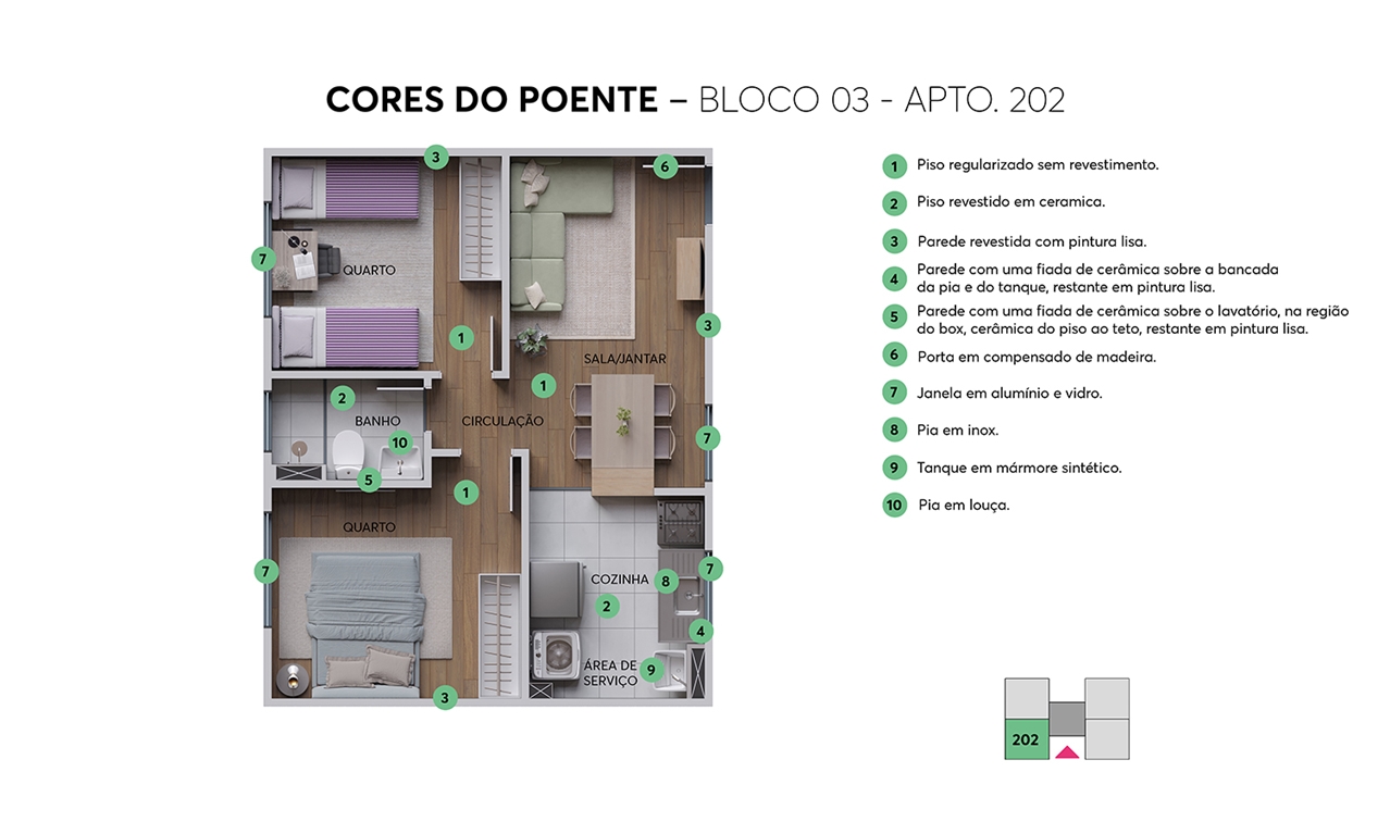 Planta Cores do Poente MRV Campinas