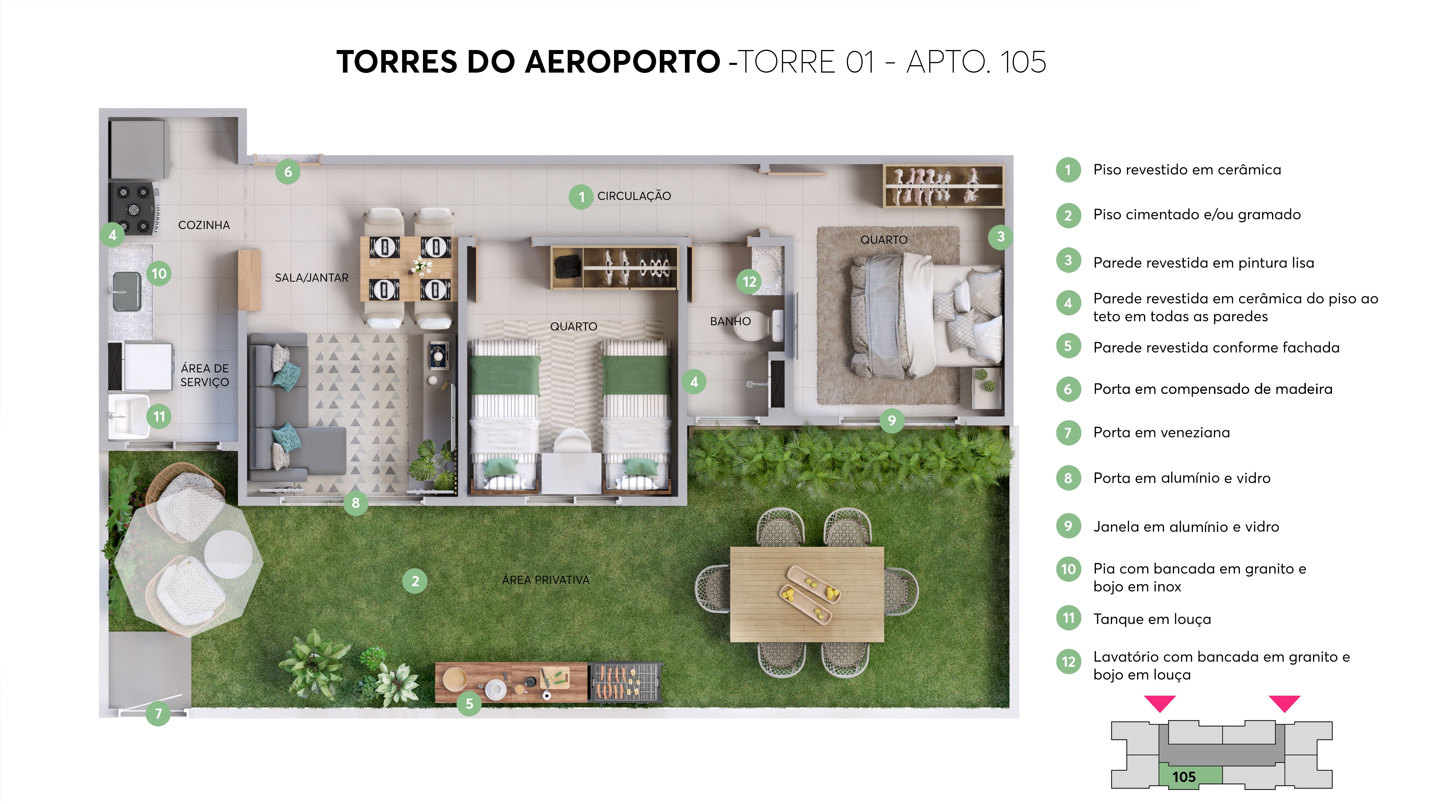 Planta Torres do Aeroporto MRV Juiz de Fora