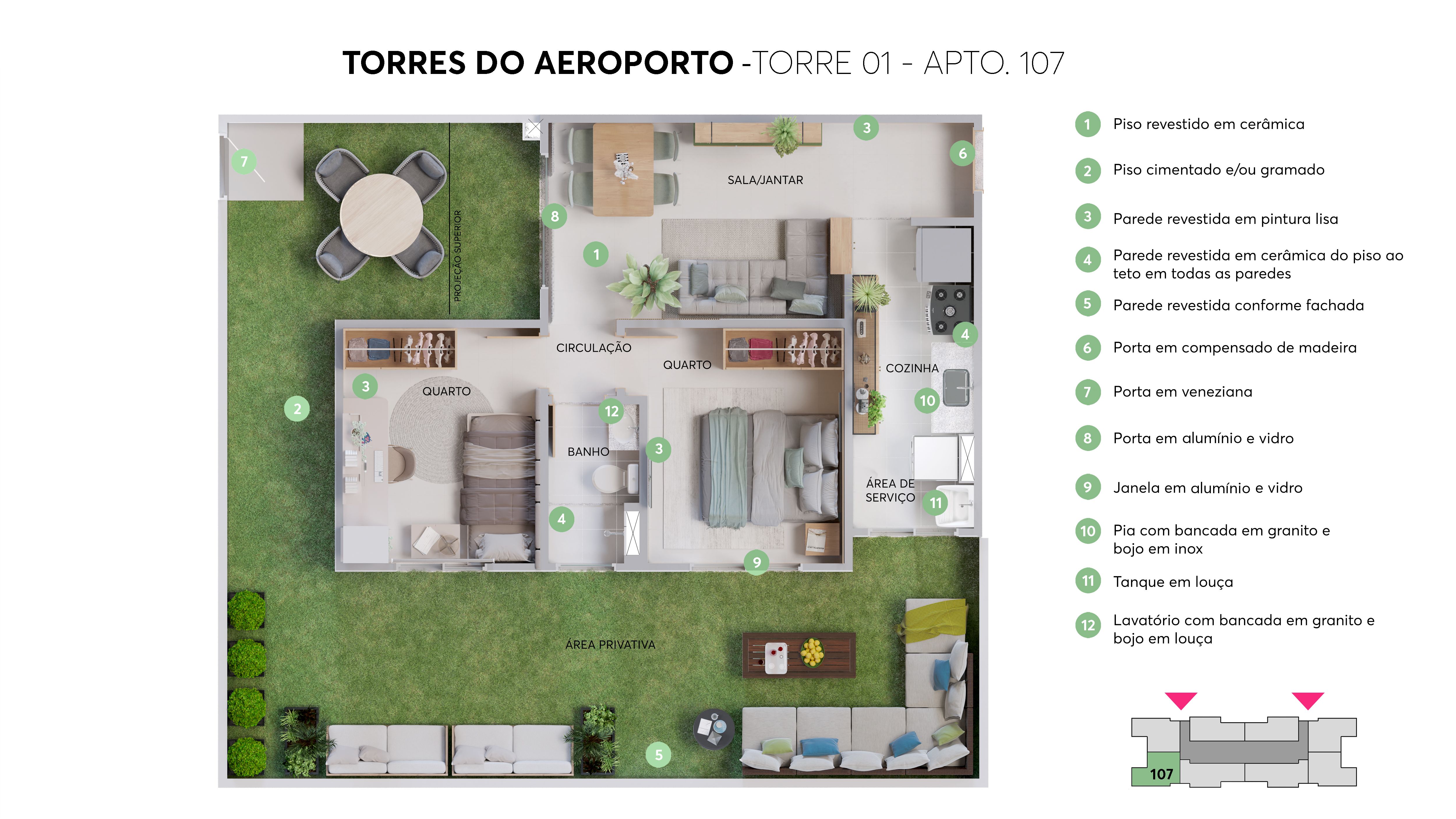 Planta Torres do Aeroporto MRV Juiz de Fora