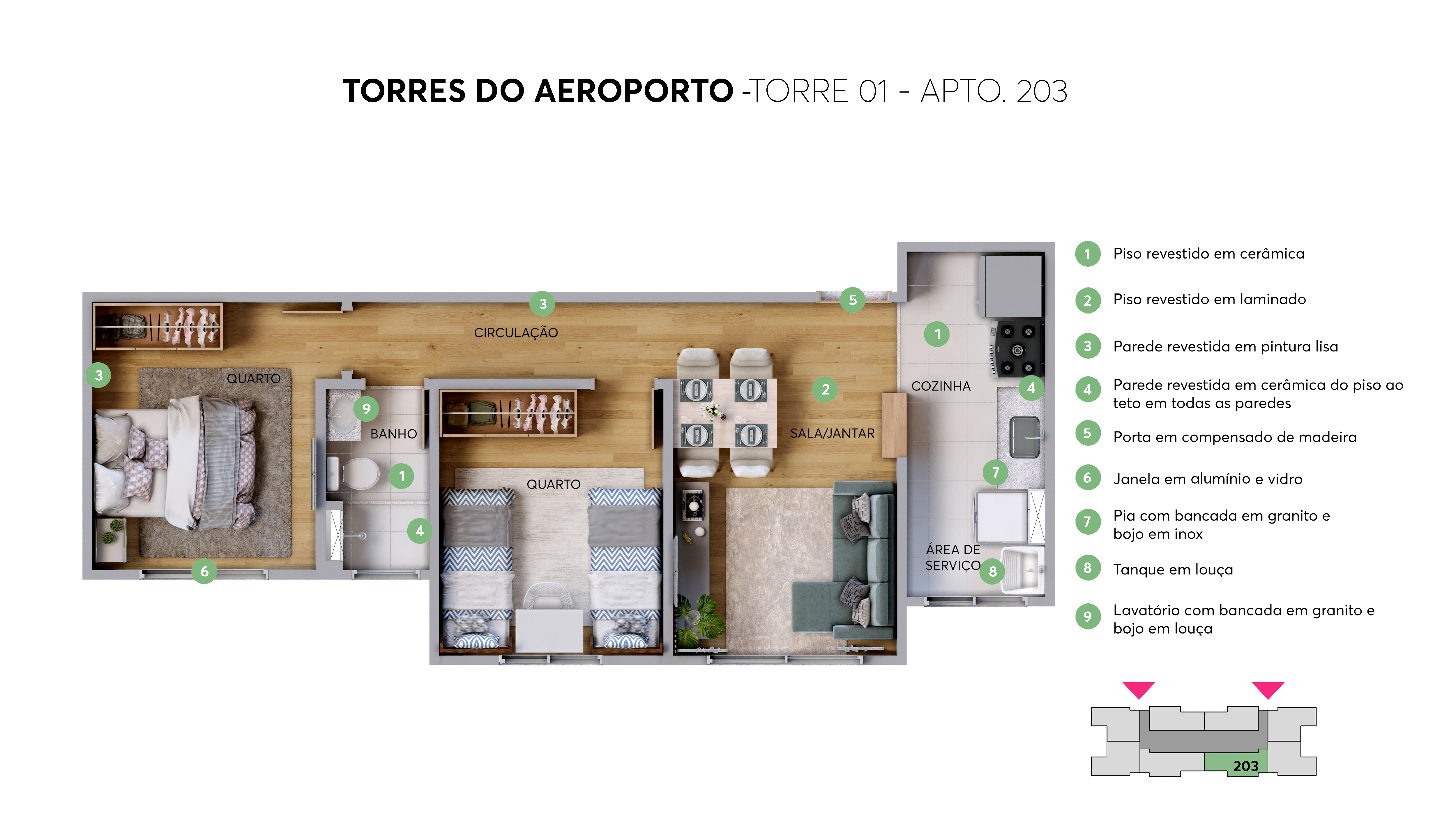 Planta Torres do Aeroporto MRV Juiz de Fora