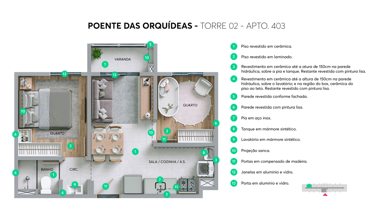 Planta Poente das Orquídeas MRV São Paulo