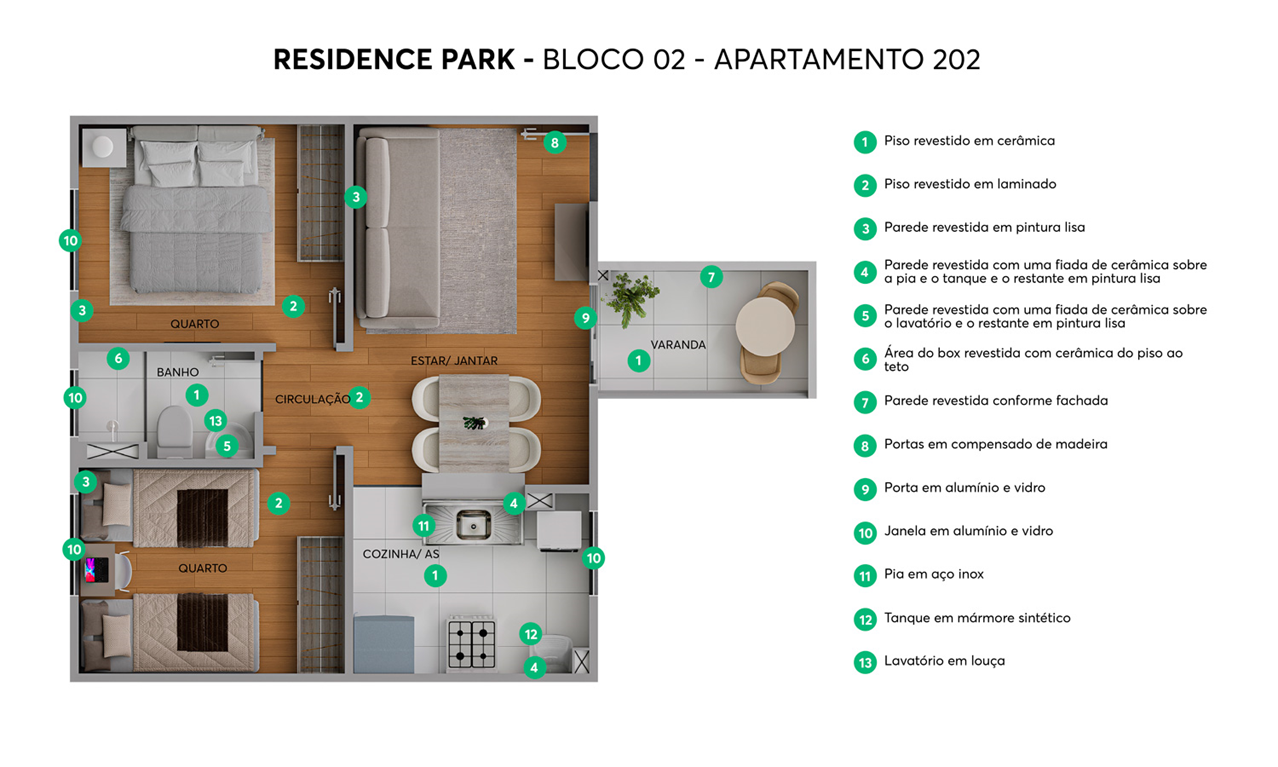 Planta Residence Park Jaboatão dos Guararapes