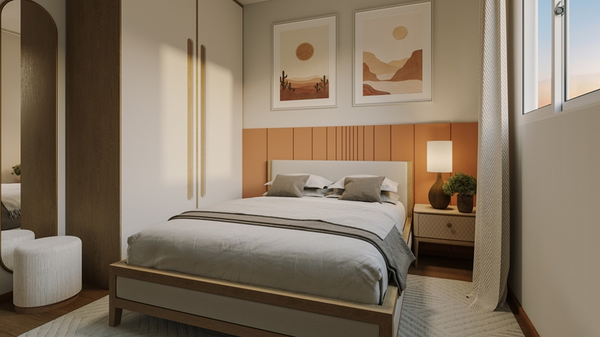 Quarto de casal Jardim di Turim MRV Joinville