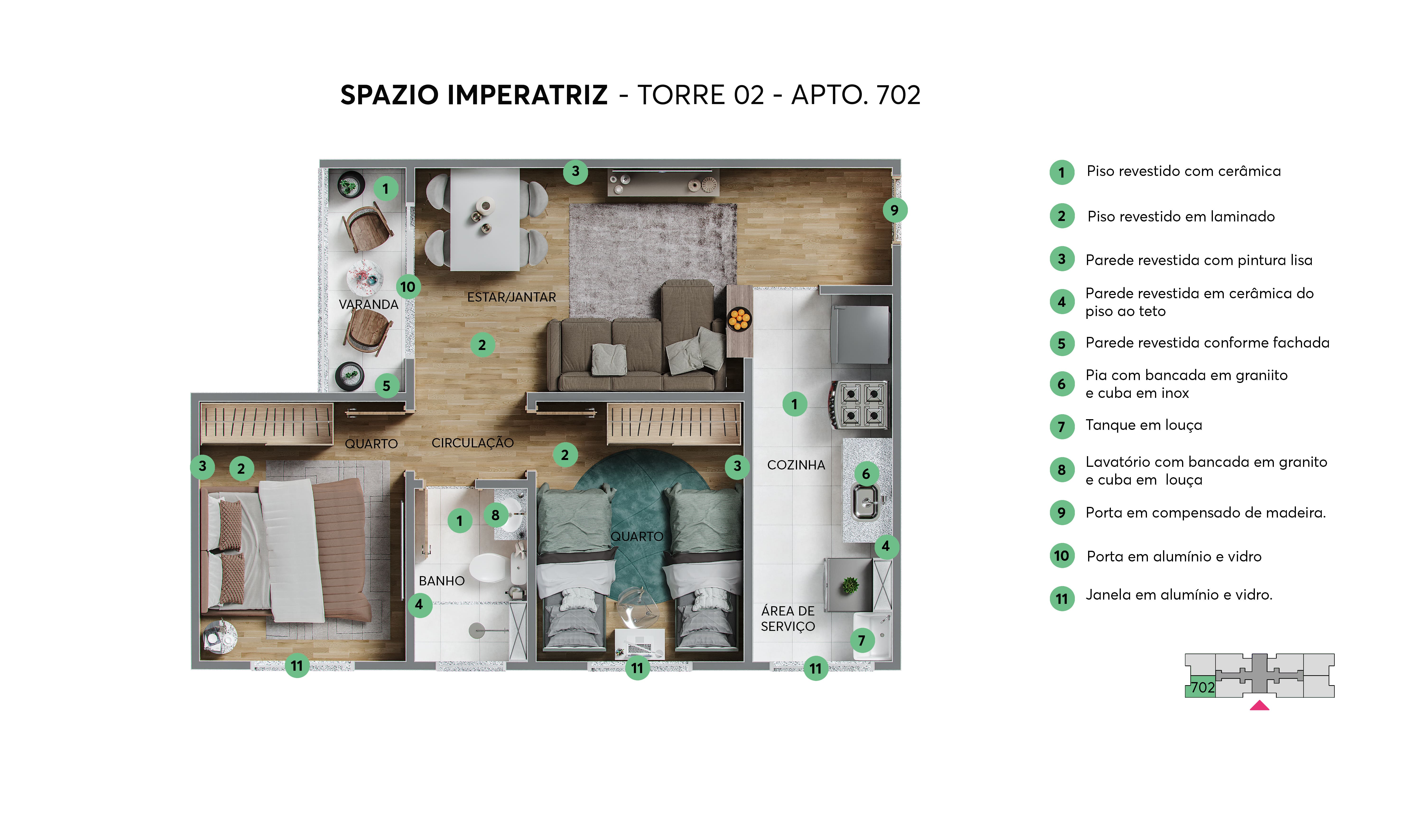 Planta Spazio Imperatriz MRV Salvador