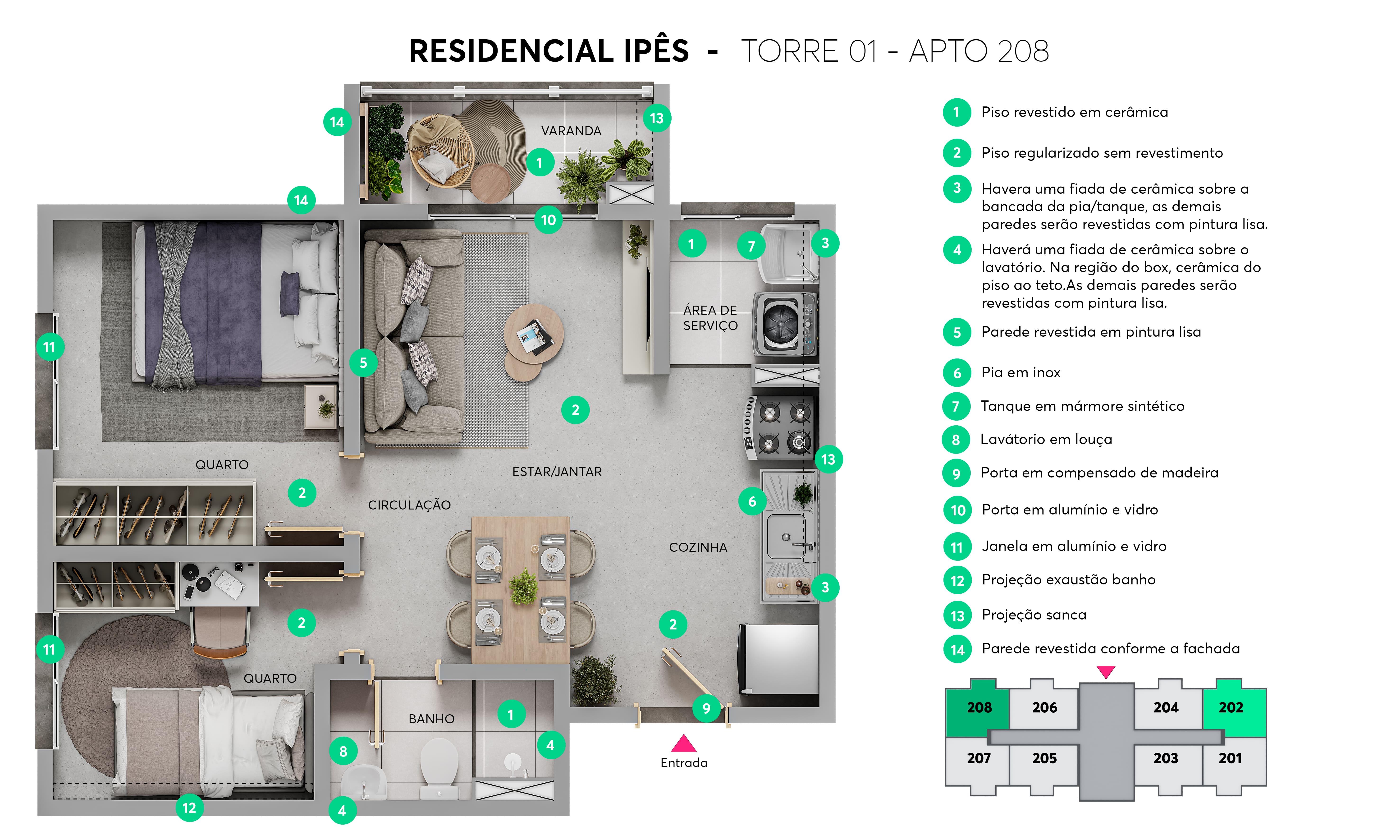 Planta Residencial Ipês MRV Manaus