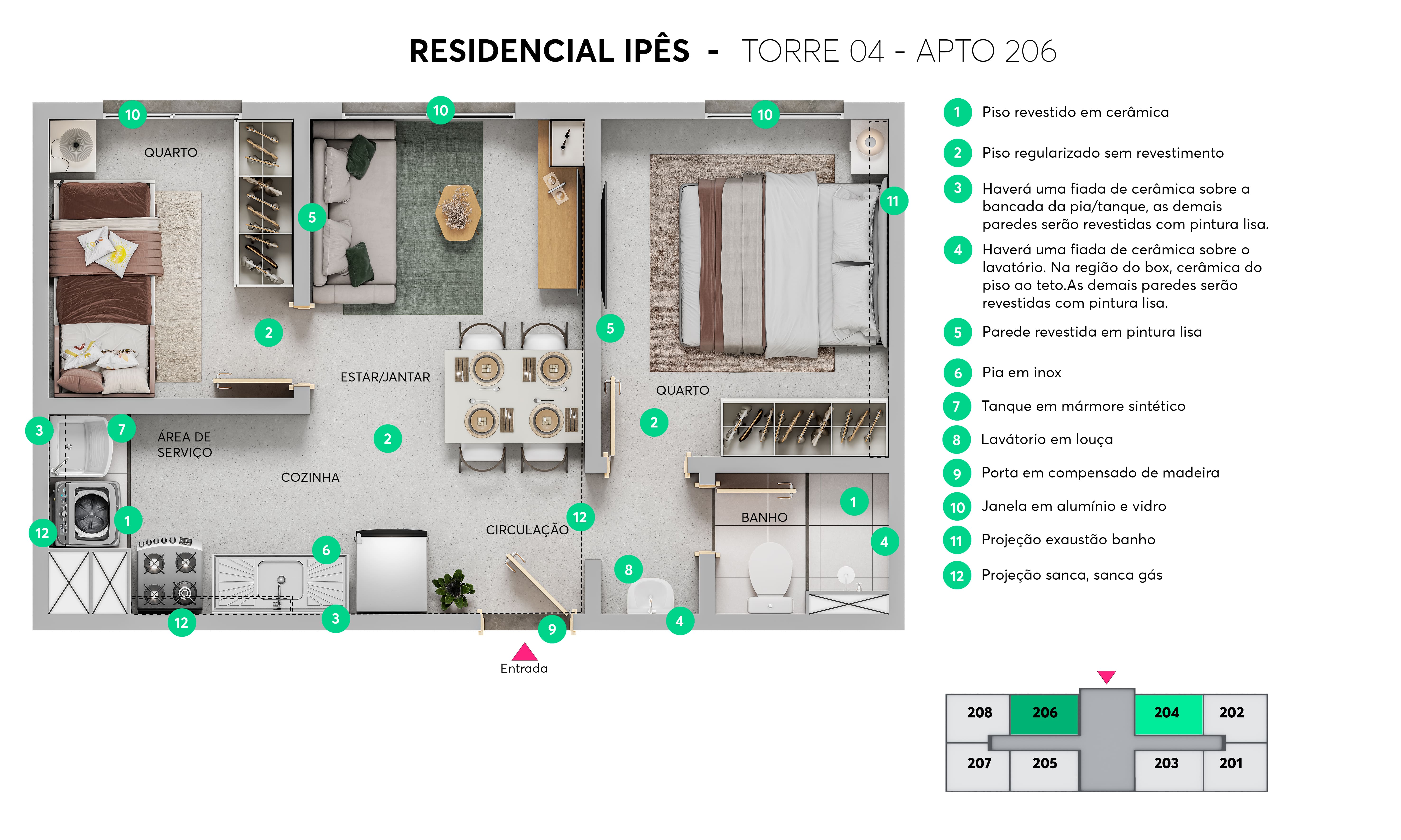 Planta Residencial Ipês MRV Manaus