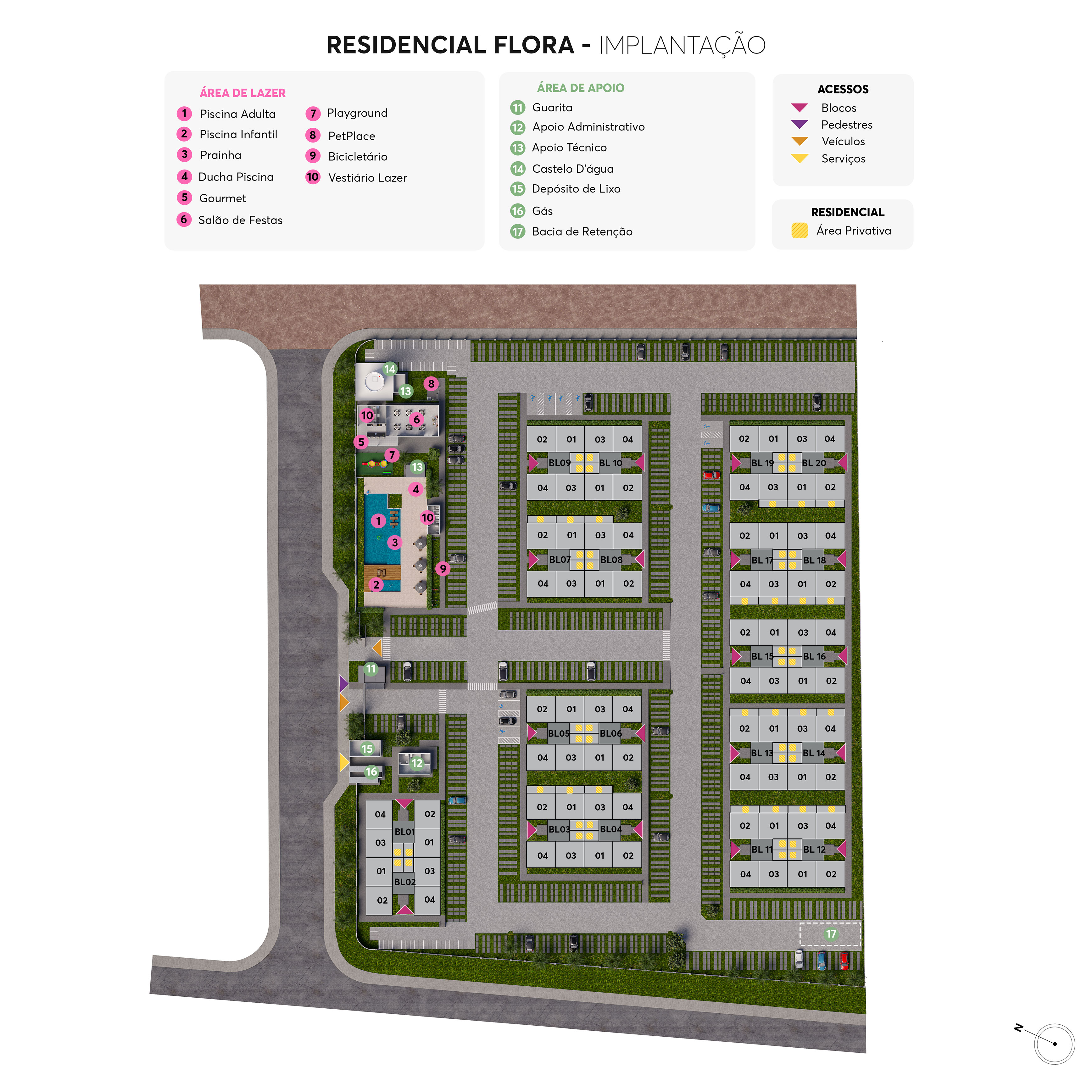 Implantação Residencial Flora MRV Araraquara