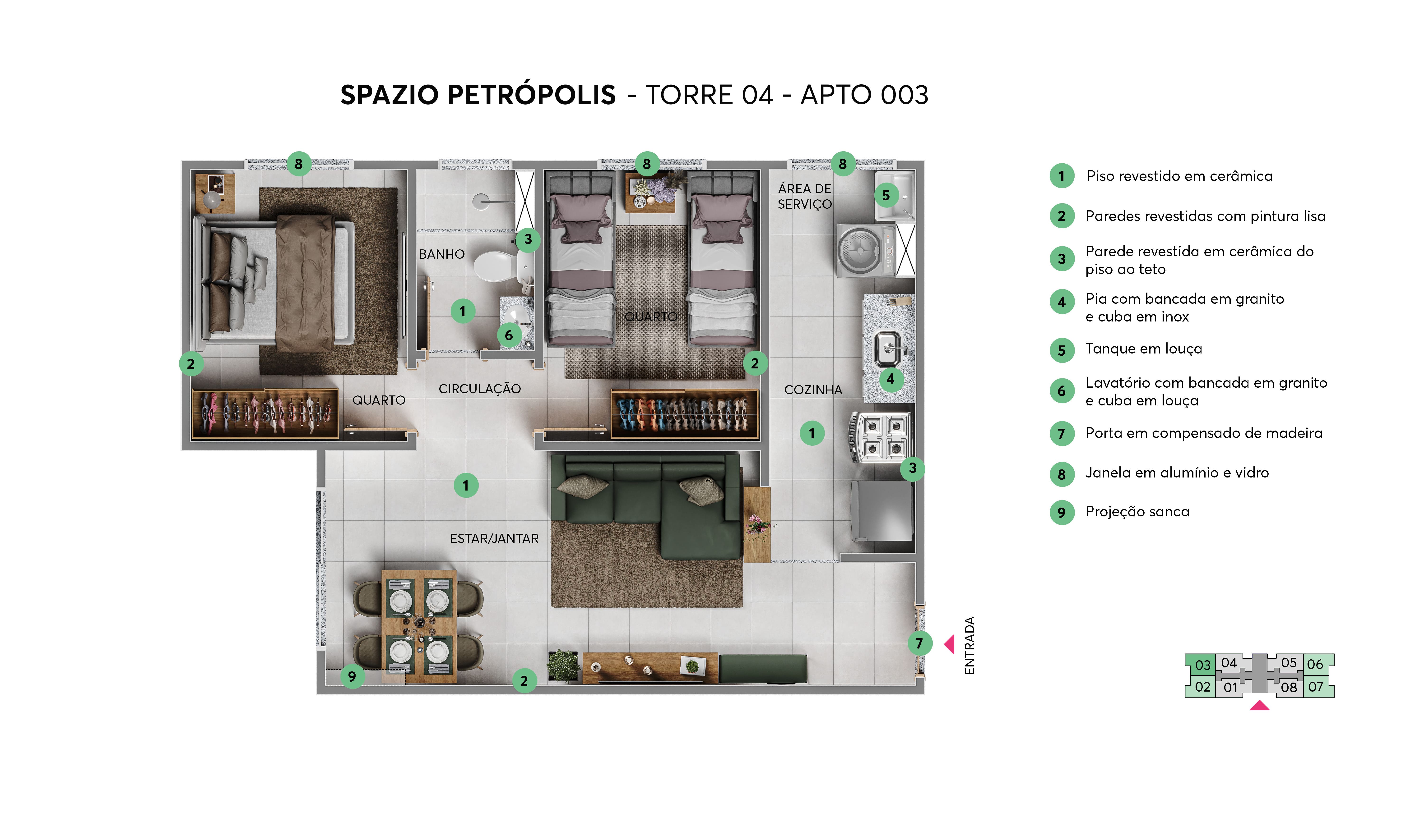 Planta Spazio Petrópolis MRV Salvador