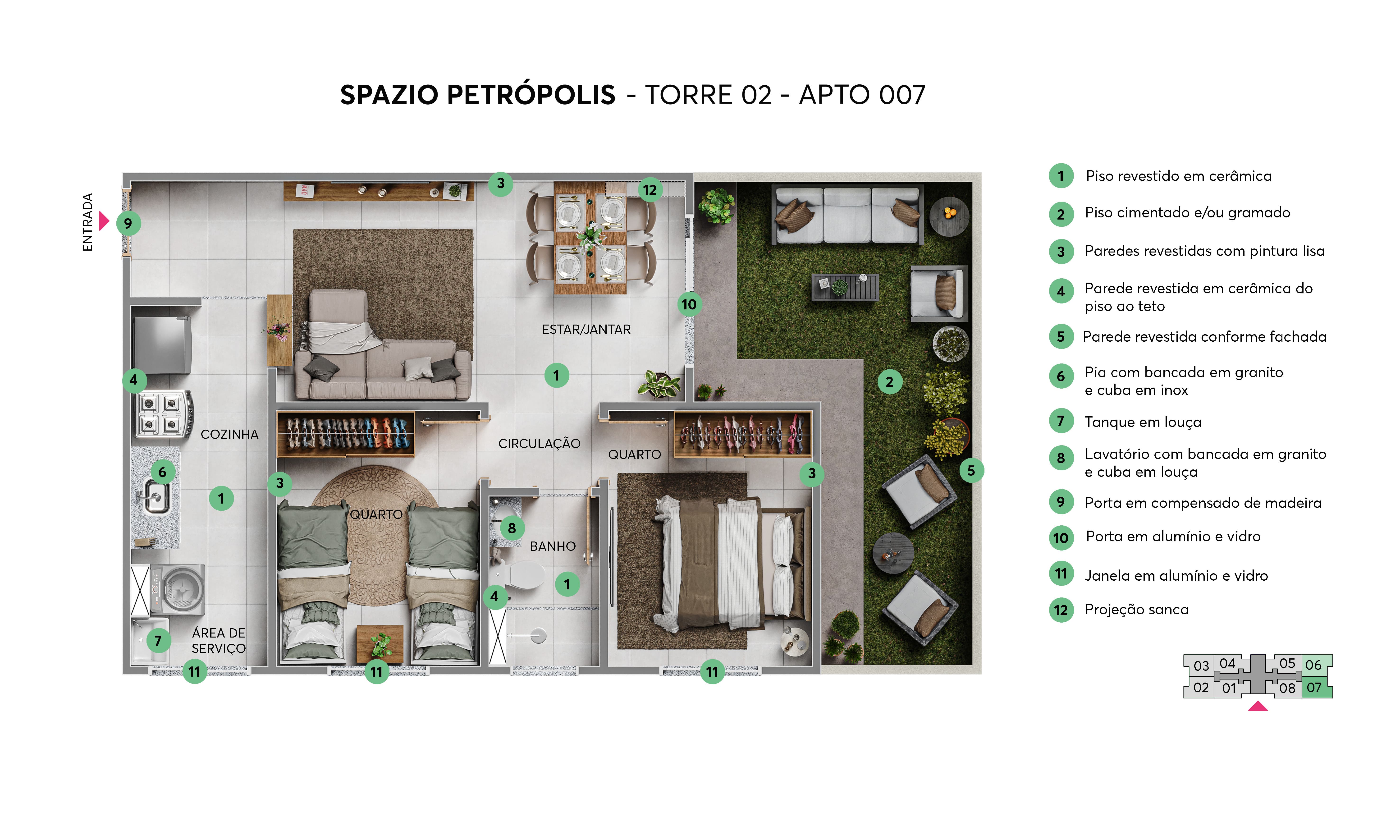 Planta Spazio Petrópolis MRV Salvador