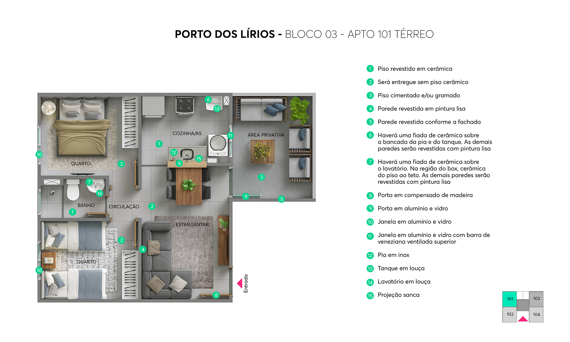 Planta Porto dos Lírios MRV Canoas