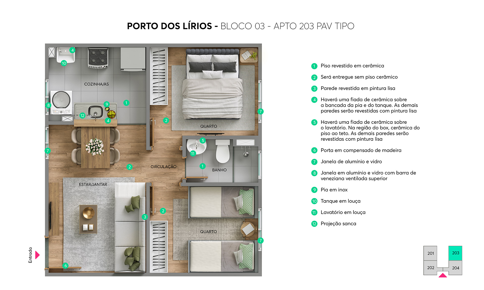 Planta Porto dos Lírios MRV Canoas