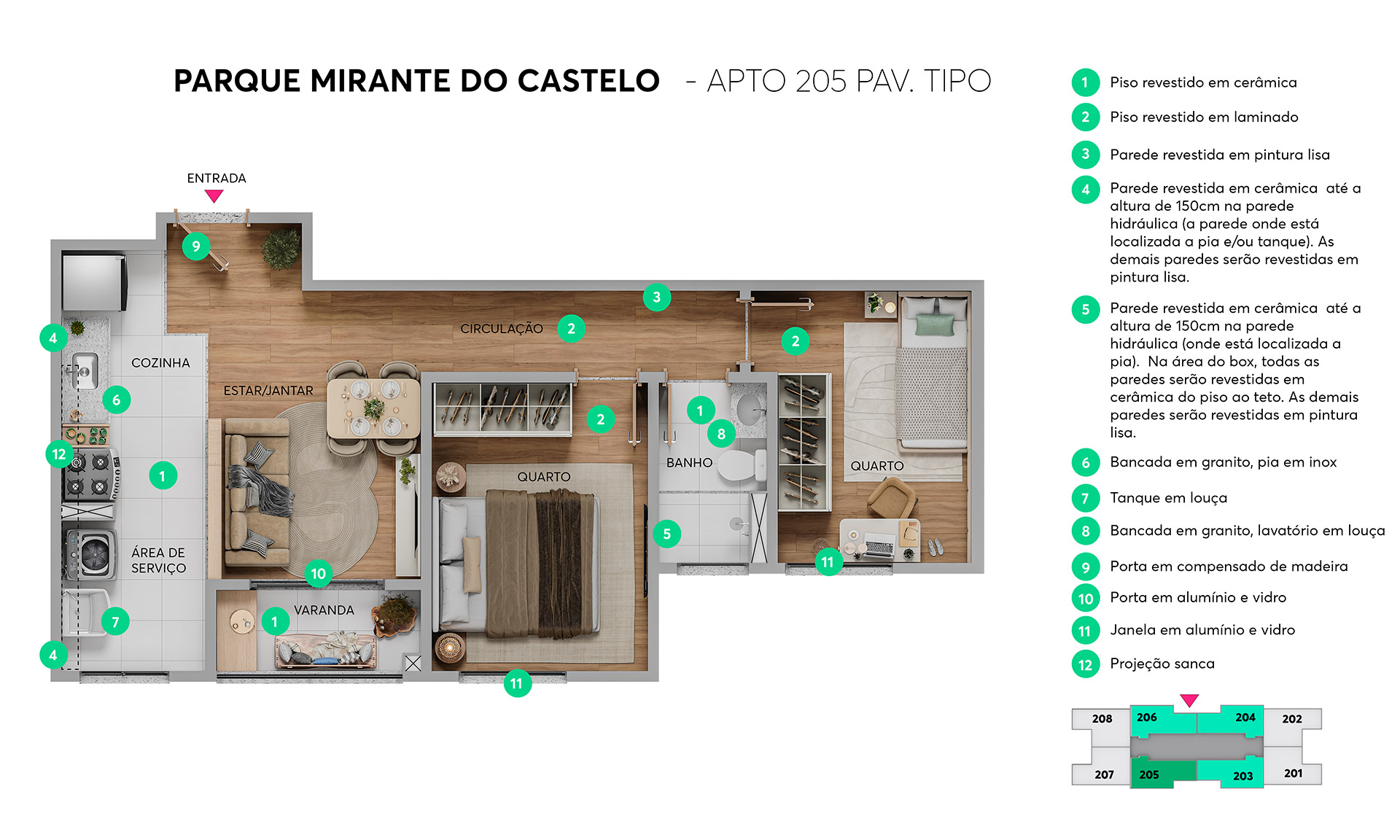 Planta Mirante do Castelo MRV Belo Horizonte